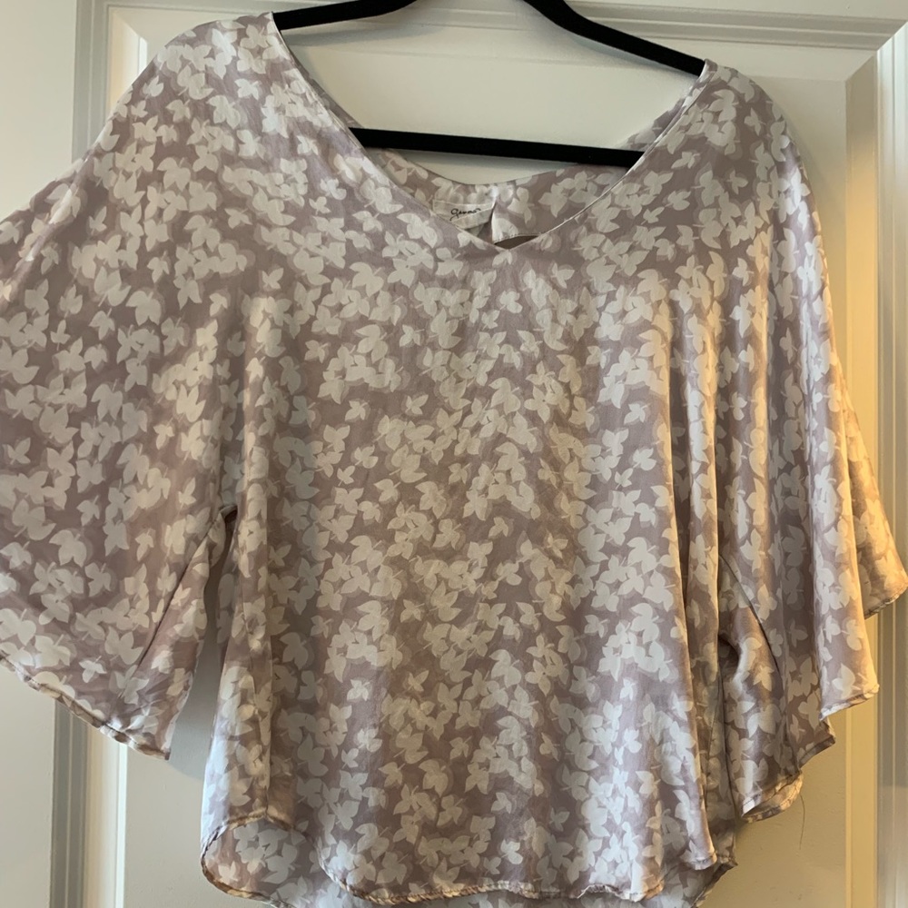 Barney’s floral silk blouse